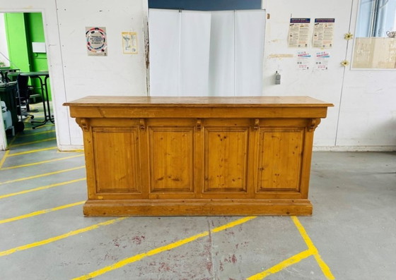 Image 1 of Theke – Antike Bar aus Kiefernholz