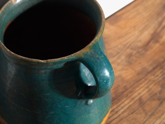 Antique folk glazed pottery pot – Central Europe, circa 1930 – Plant pot, Rustic (photo 14 of 40)
