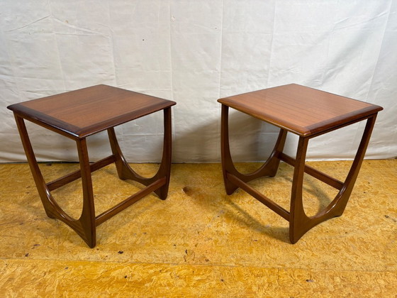 Image 1 of Mid Century Retro Teak Pair of Lamp Tables / Side Tables by G-Plan Circa 1960  A fantastic pair of mid century modern teak lamp 