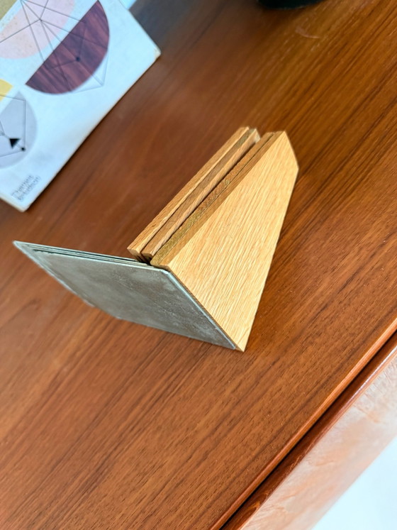 4x vintage oak bookends, Kai Kristiansen ‘60, Bookcases, Wood, Metal, Brown (photo 4 of 6)