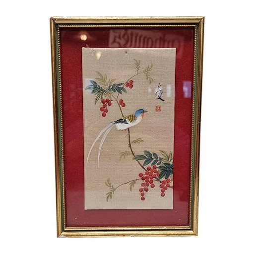 Vintage Chinese painting on silk