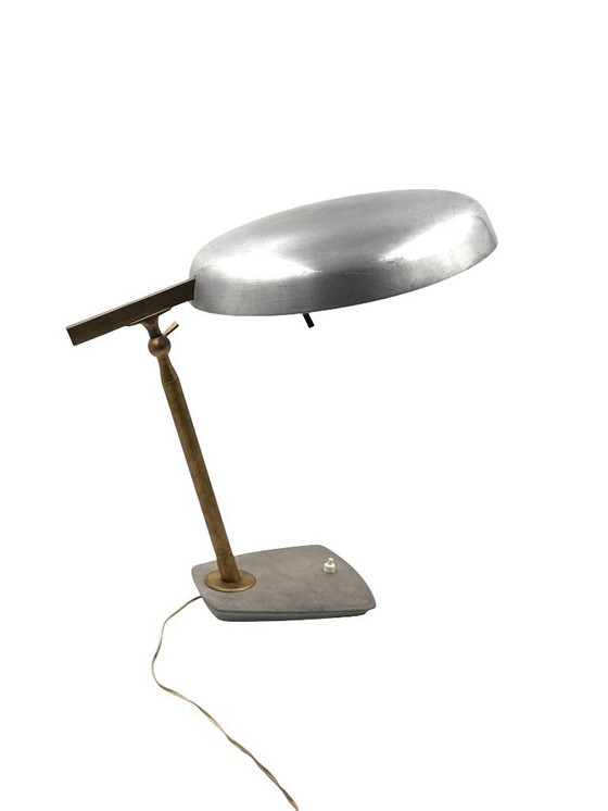 Image 1 of Oscar Torlasco, brass desk / table lamp, Prod. Lumi, circa 1960s