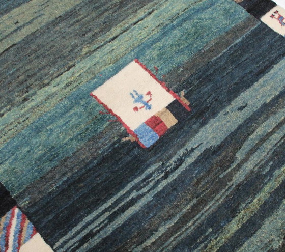 Image 1 of Original Perserteppich Gabbeh Ghashghai Orientteppich 156 cm x 104 cm Alt Natur