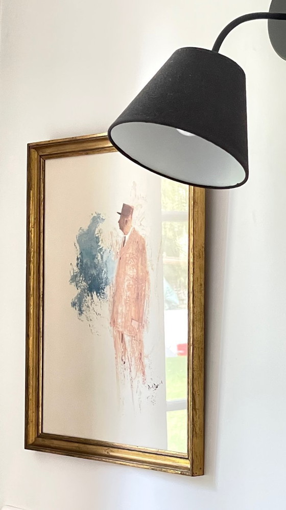 Image 1 of ILLUSTRAZIONE di de Gaulle su CARTA D'EPOCA