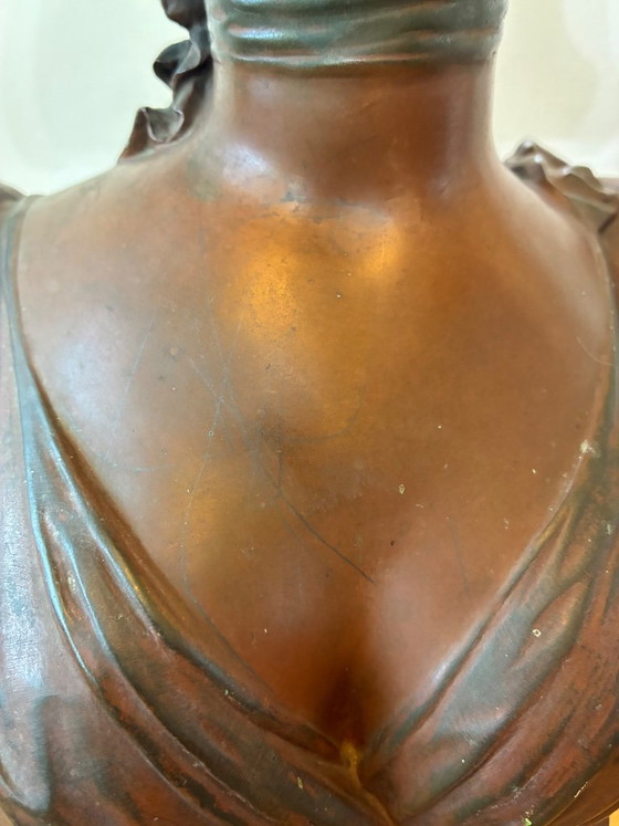 SELTENE Museumsqualität Jugendstil Bronze Büste von Marcel Début – Bildhauerei (photo 16 of 19)