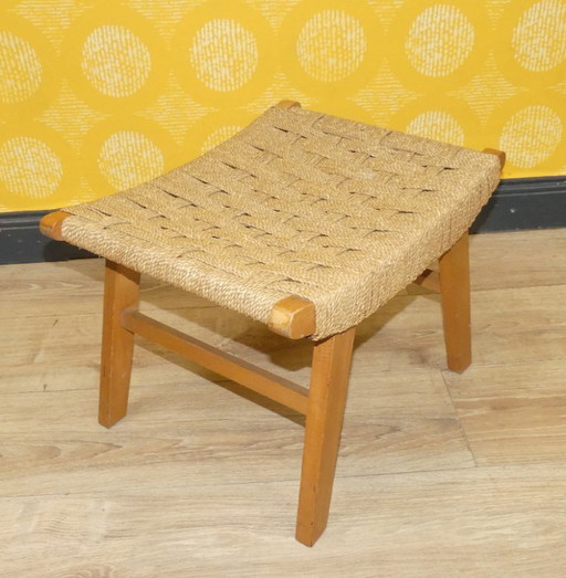low stool occasional furniture bench paper cord footstool Erich Dieckmann Bauhaus
