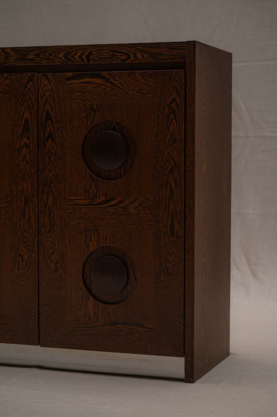 Image 1 of Brutalist cabinet in wengé - Belgium 1970s