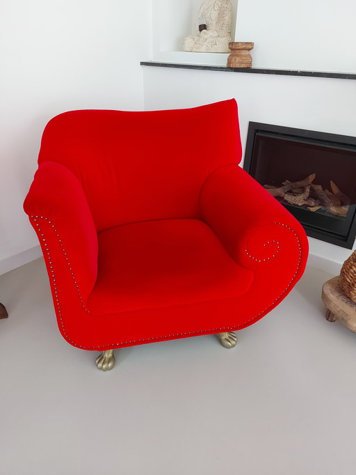 Bretz Gaudi Armchair in Velvet Fabric