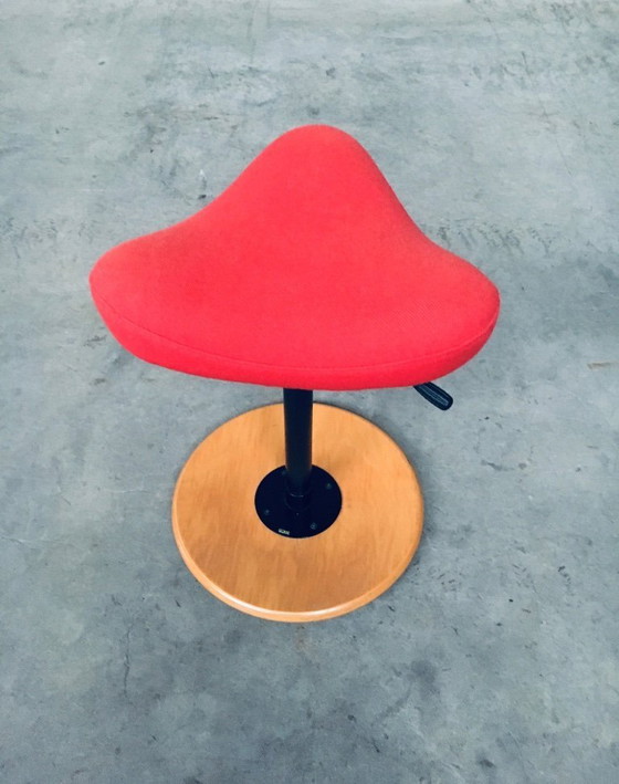 Image 1 of Scandinavian Ergonomic Design Writing Desk and Stool, Stokke 1980's