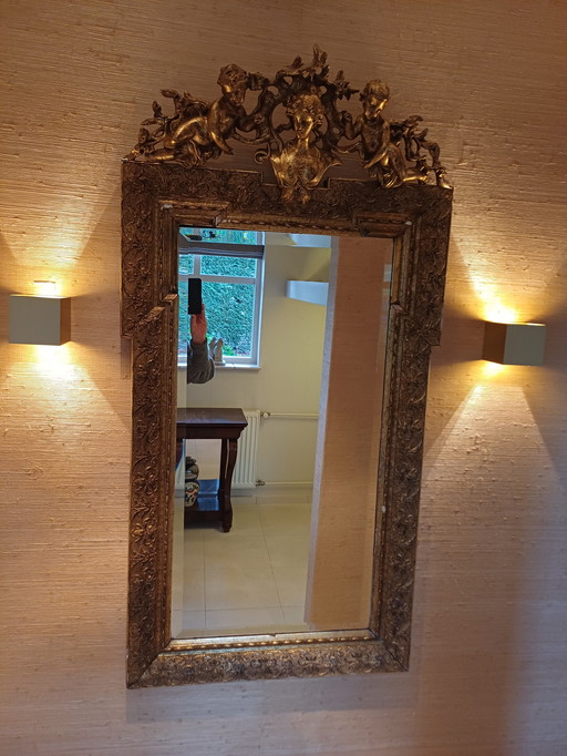 Spiegel in vergulde lijst, ca. 1900