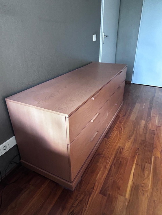 Image 1 of Buffet à 6 tiroirs de Tissetante. Bois de noyer. Dimensions 170x55x70h