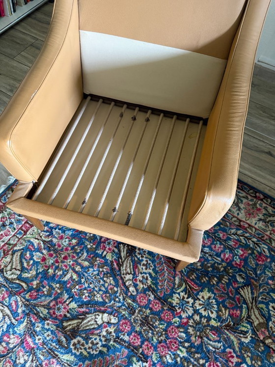 Image 1 of 2x originele Børge Mogensen fauteuil model 2207 Fredericia | leer