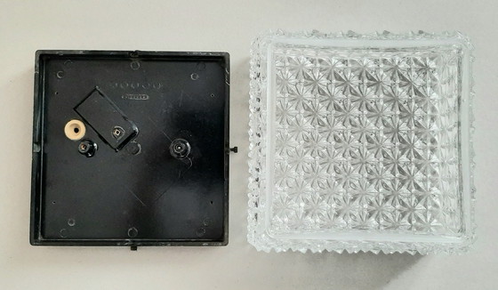 Image 1 of Ceiling light Erco Leuchten, iceglass bakelite 1960s