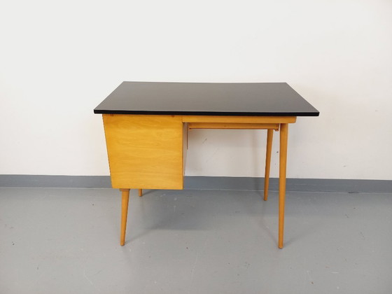 Image 1 of Vintage Baumann wooden desk from the 1950s