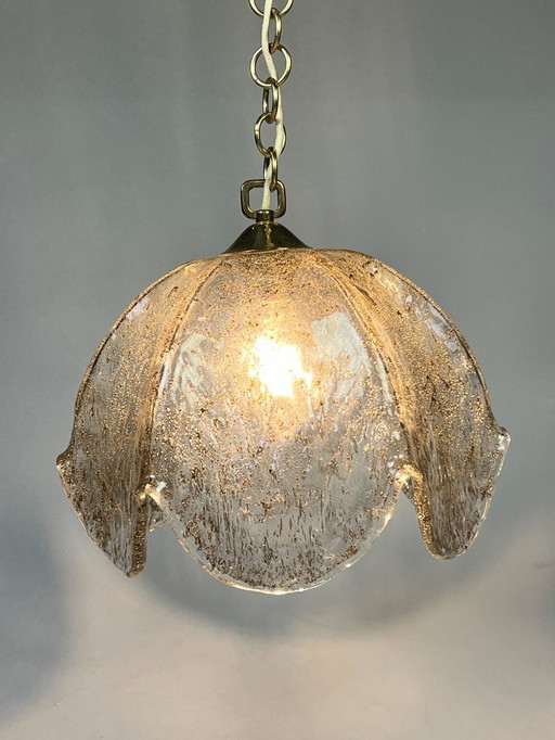 Vintage Smoked Glass Pendant Lamp, Kaiser Leuchten, Germany 1960s/1970s