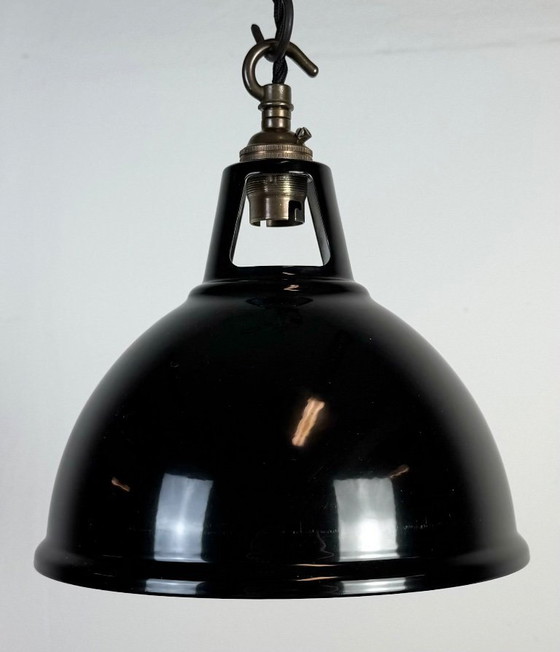 Image 1 of Vintage industriële zwart geverfde hanglamp, jaren 2000
