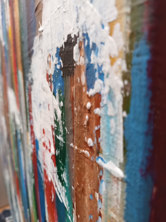 Image 1 of T. van Steenbergen "¡FELIZ, FELIZ!" nuevo 100 x 100 cm