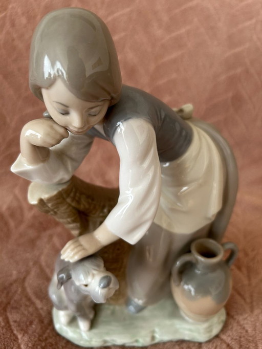 Image Lladro girl with dog