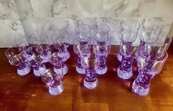 Image 1 of Rare large set (17x) Vintage Alexandrite / Neodymium glasses – 1970s