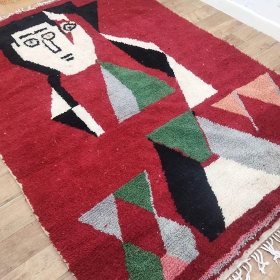 Image 1 of 🌹 The Red Soul of the Atlas – Berber Wool Rug (One-of-a-Kind)  290 × 200 cm🌹