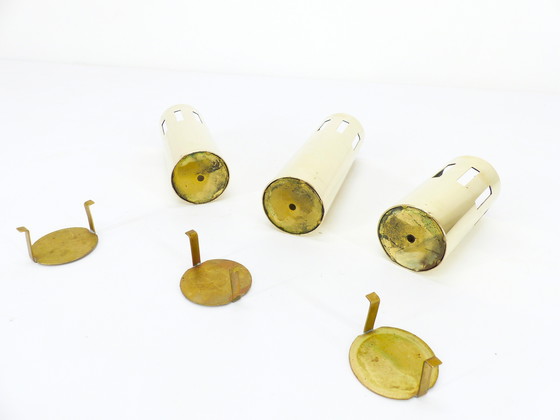 Image 1 of Set de 3 Photophores Modernistes en Laiton, Design Kullamässing, Suède, 1960-1970