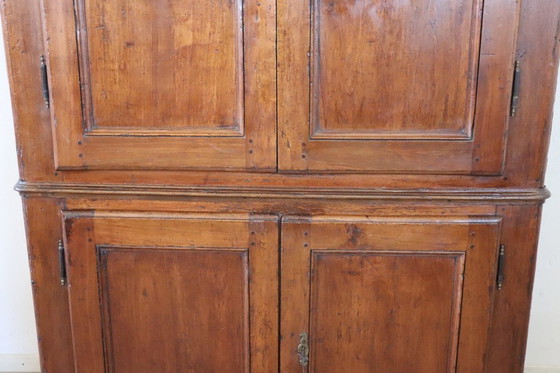 Image 1 of Raro armario antiguo en madera de álamo, Italia Mediados del siglo XVIII