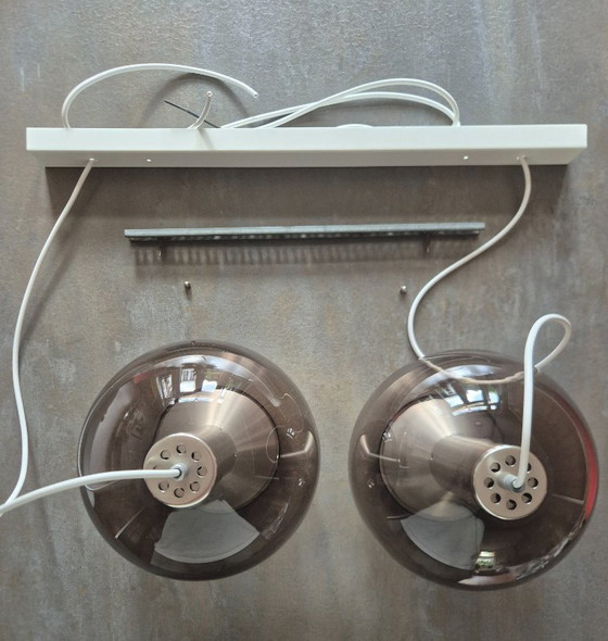 Image 1 of Suspension vintage RAAK - 2 globes - F. Ligtelijn - 1960