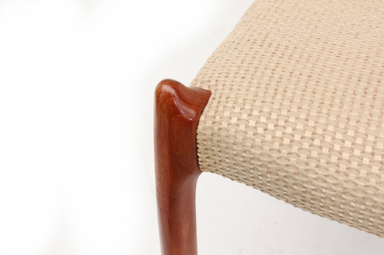Image 1 of als nieuw, Set van 4 Niels O. Møller by J.L. Møllers, Model 78 Vintage Teak Deense Eetkamerstoelen, nieuwe bekleding, RP. 5160,-