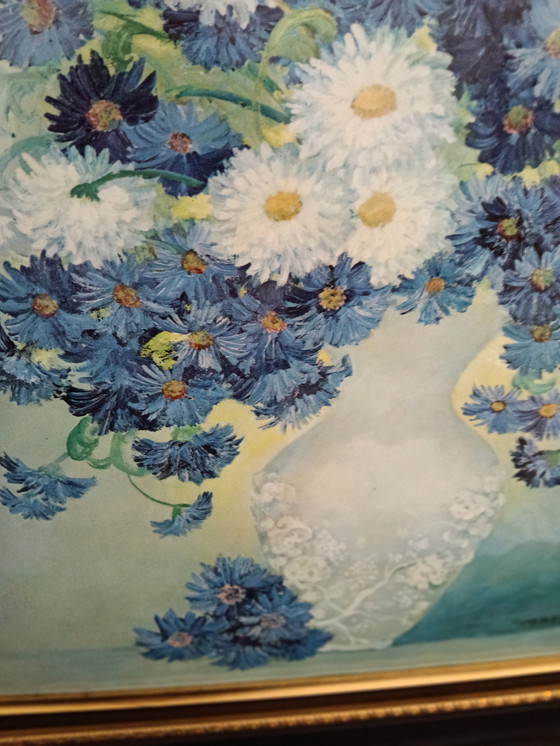Image 1 of Blue Florals Art - Marion Rice - Firmato