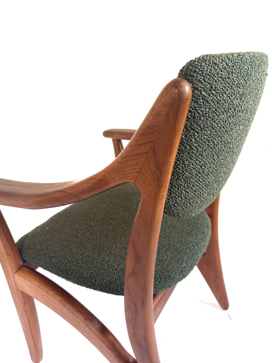 2x Poltrone danesi scultoree, Anni '70 – Wood, Textile (photo 7 of 10)