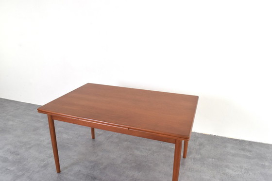 Image 1 of Mid-Century Danish Extendable Teak Dining Table from Rogenstrup Möbelfabrik, 1960s.