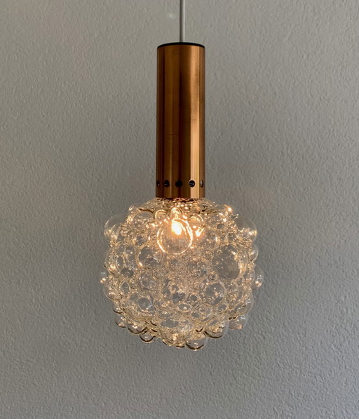 Lampe suspendue vintage Glashütte Limburg 70s