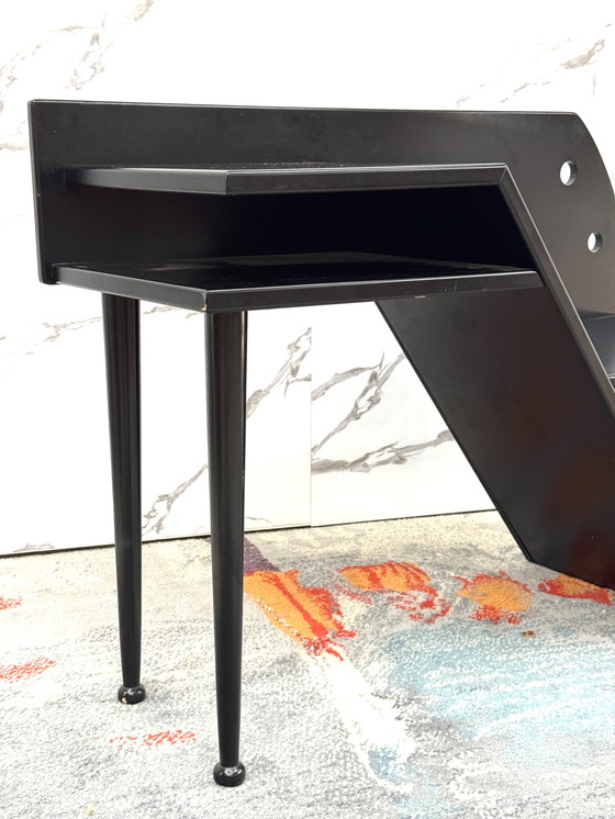 Image 1 of Paolo Pallucco Attr. Panchetta Con Tavolino E Portariviste Postmoderno Anni 80 