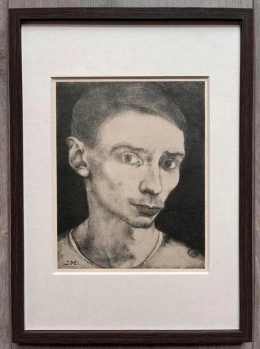 Jan Mankes 1889-1920 / 2 Heliograbados originales - Autorretratos Jan Mankes y su madre