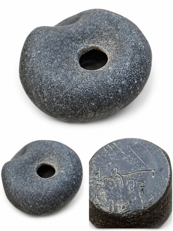 Image 1 of Lampada a olio scultorea in ceramica realizzata dal ceramista olandese Freek Berends, firmata a mano e datata FB ’87.