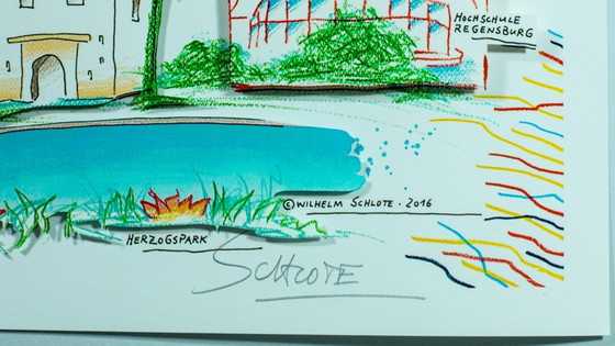 Image 1 of Schlote, Wilhelm - Ratisbona - costruzione 3D - firmato a mano