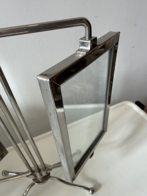 Fotokarussell aus Chrom und Glas