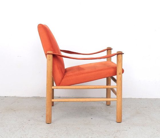 Image 1 of Safari-Stühle aus Eichenholz, Skipper Møbler 1980s