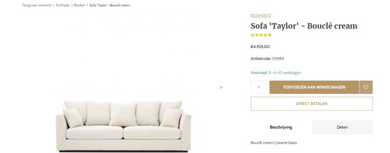 Image 1 of Sofá Eichholtz Taylor