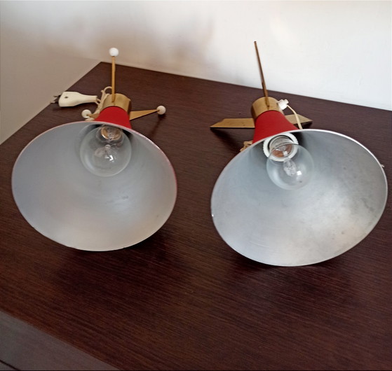 Image 1 of Pair of Space Age Sputnik lamps