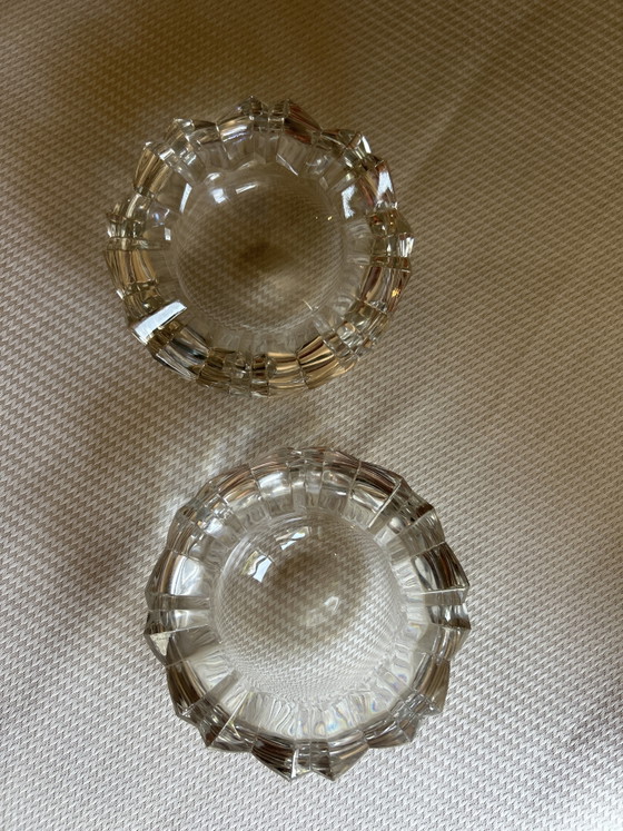 Image 1 of Ensemble de 2 coupes en cristal vintage Rosenthal Studio-Line « Dents de scie ».