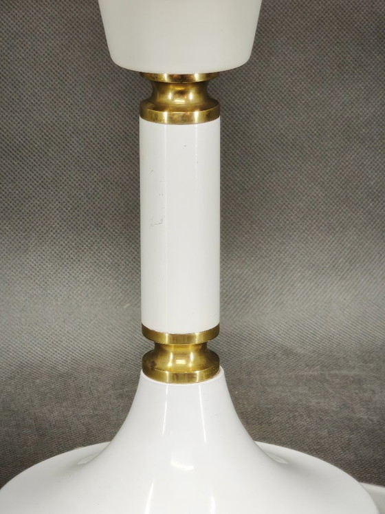 Drukov Opalglas- und Messing-Tischlampe, Tschechoslowakei, 1970er Jahre – Tischlampen, Metal (photo 6 of 9)