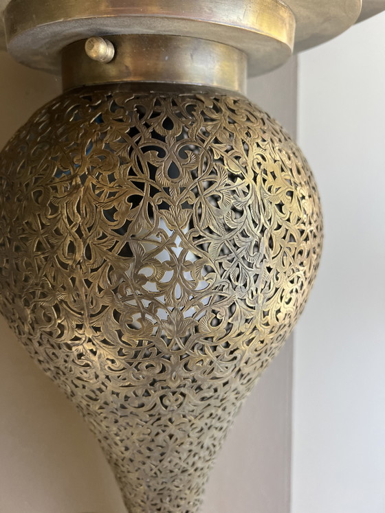 Marrokanische Messinglampe handgefertigt – Pendelleuchten, Brass (photo 3 of 6)