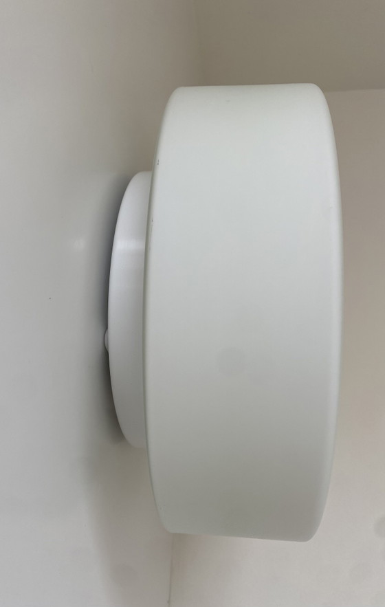 Image 1 of Vintage Bauhaus Plafondlamp - Wandlamp – Massive Opaline Melkglas - Jaren '60/'70