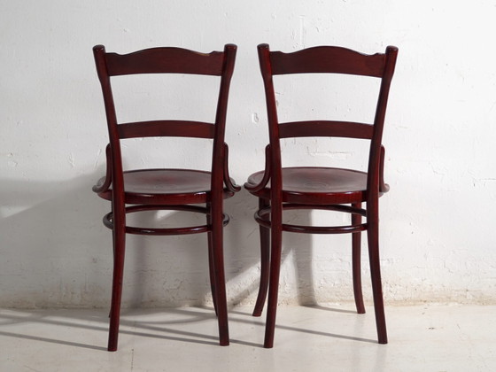 Antique set of 4 bentwood Thonet chairs – Central Europe, circa 1900 – Dining chairs, Metal (photo 39 of 40)