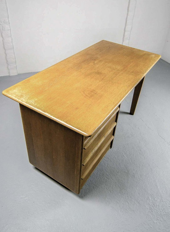 Image 1 of Cees Braakman Mid-Century Dutch Design EE02 Oak Desk for Pastoe. The Netherlands, 1950s.