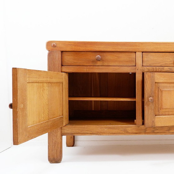 Image 1 of Credenza in stile rustico con 2 ante e 2 cassetti - anni '60