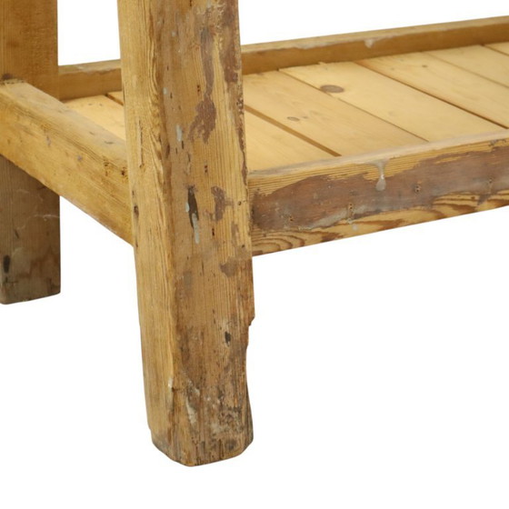 Image 1 of Antiguo banco de trabajo de madera maciza