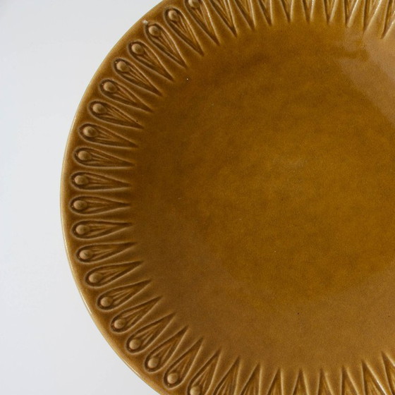 1960s Scandinavian Ceramic Plate in Green Mustard Tone – Crockery (photo 15 of 15)
