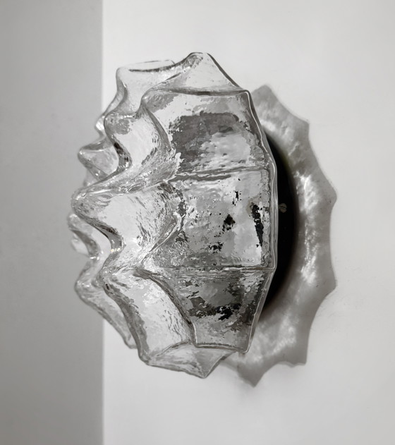 Image 1 of Applique verre à pointes style Carlo Nason années 60